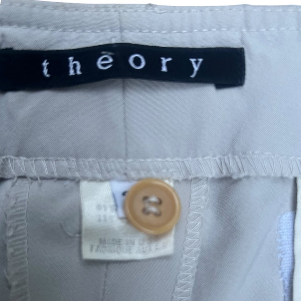 Theory Mens Cargo Pants Light Blue Gray Size 34 Straight Leg Made in USA Utility - Picture 4 of 6